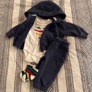 Adorable 3-6 month Roots and Hudson Bay outfit